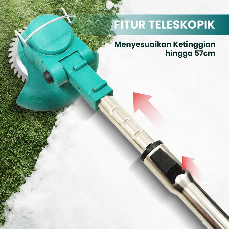 Mesin Potong Rumput Baterai Cordless Mailtank SH226A 12volt Gress Trimmer Berkualitas dengan 2 Baterai 2