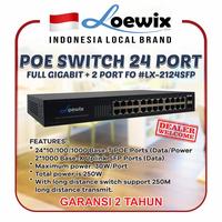 Gambar LOEWIX PoE Switch CCTV 24 Port Full Gigabit + 2 Port FO - Sakelar Power over Ethernet Metal Casing-  LX-2124SFP dari Loewix Kota Administrasi Jakarta Utara 5 Tokopedia