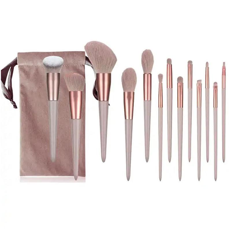 Product Introduction of Bộ cọ trang điểm có túi, 13 miếng, kem che khuyết điểm, phấn mắt, R9N0 22