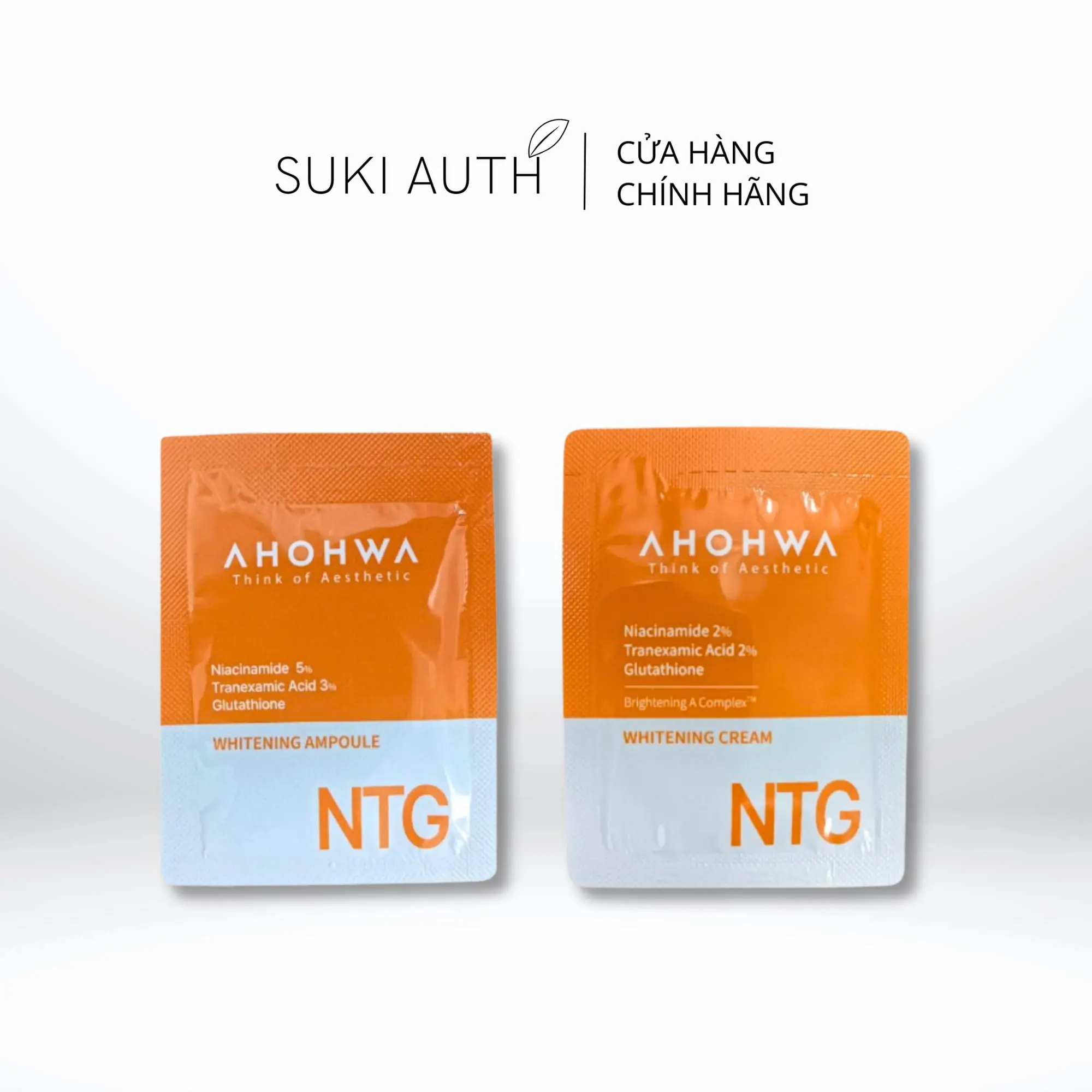 Gói Kem Dưỡng serum AHOHWA NTG Whitening Cream 3ml - Mờ Thâm Nám, Dưỡng Trắng, Chống Lão Hóa, Cấp Ẩm