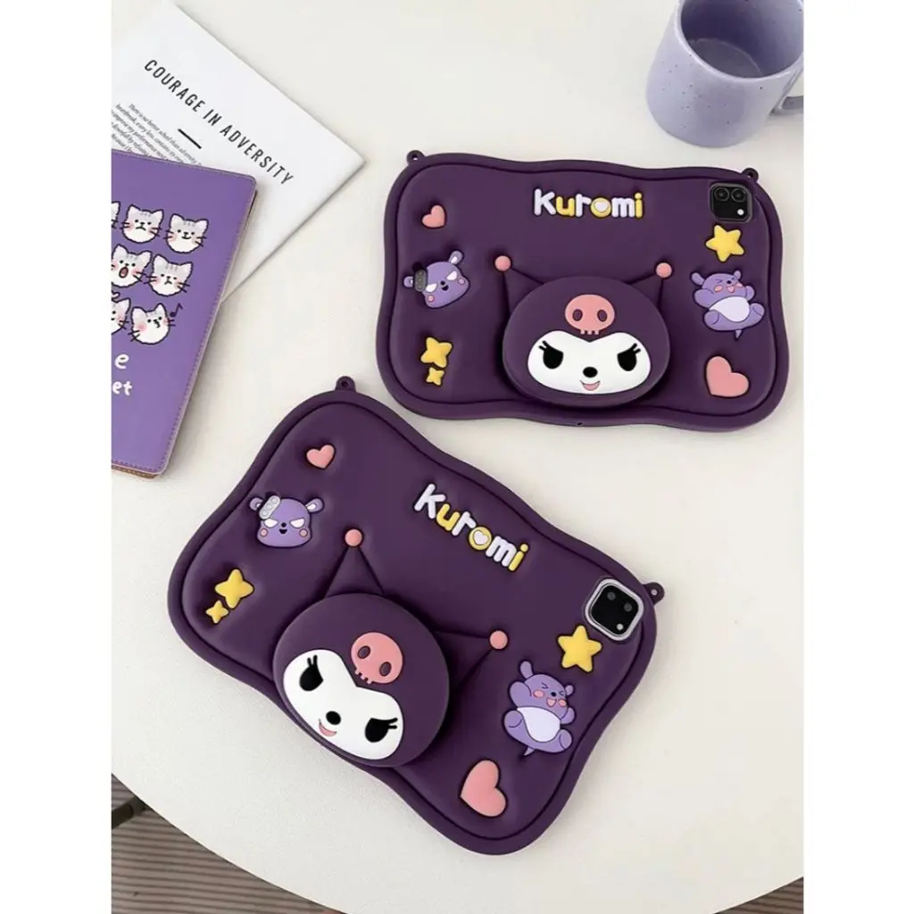 [ UNIVERSAL CASE ] INFINIX XPad 11.0" 2024 Case Lucu Ring Stand 360 Motif Timbul 3D + Bonus Free Tali Lanyard Slempang