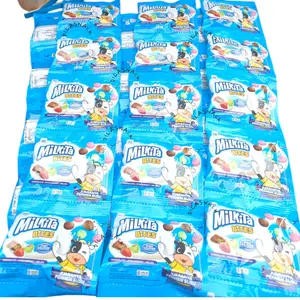 Milkita bites 1 renteng isi 10 saset milkita bulat-bulat permen lunak susu aneka rasa buah milkita baru Candy Food