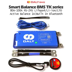 Daly Smart BMS 4s 8s 12s 16s 20s 24s 80A 100A WIFI Built In Bluetooth Balancer Compatible multiple string for Lifepo4 Li-ion LTO - 8-24s 100A CAN WIFI