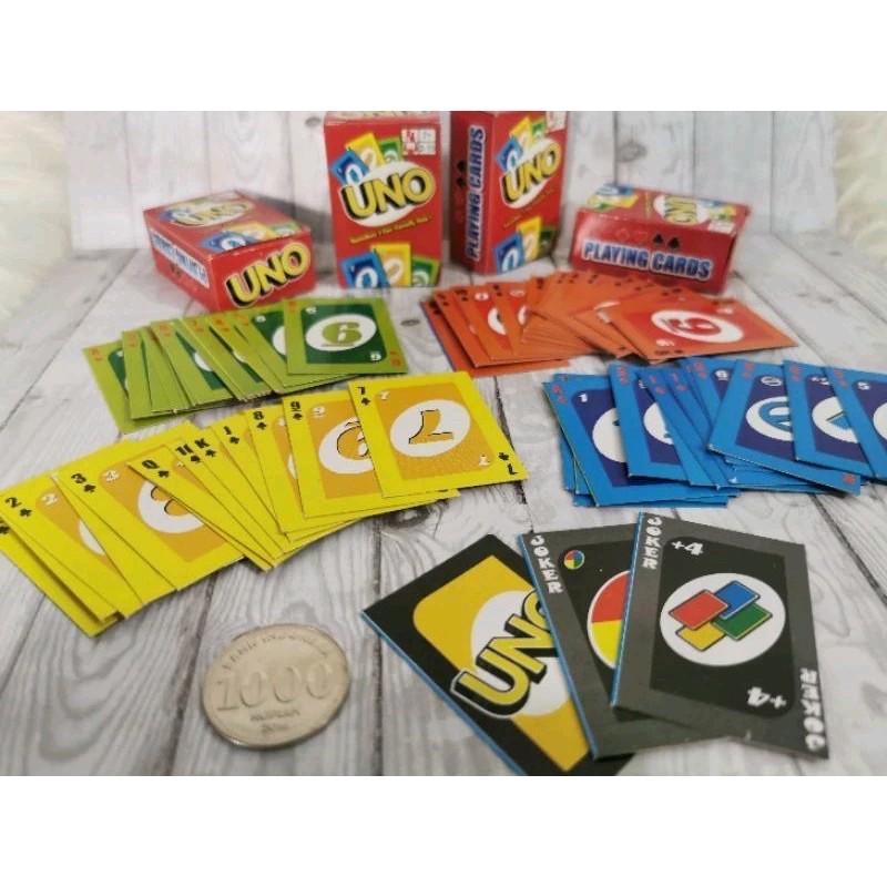 Kartu Uno mini 7x5 cm isi 50pcs / Uno kecil / Kartu uno flip Game Card 4