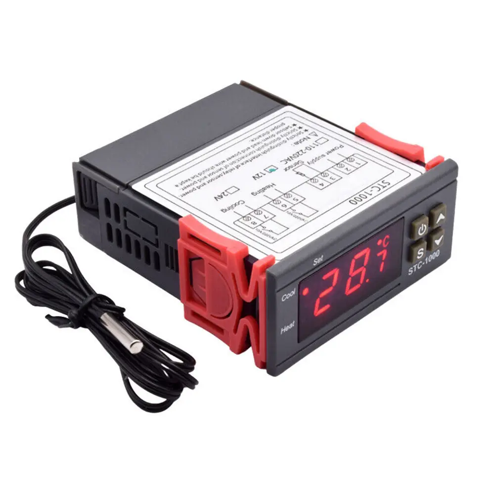 Digital Temperature Controller Thermostat Thermoregulator incubator Relay LED 10A Heating Cooling STC-1000 STC 1000 12V 24V 220V