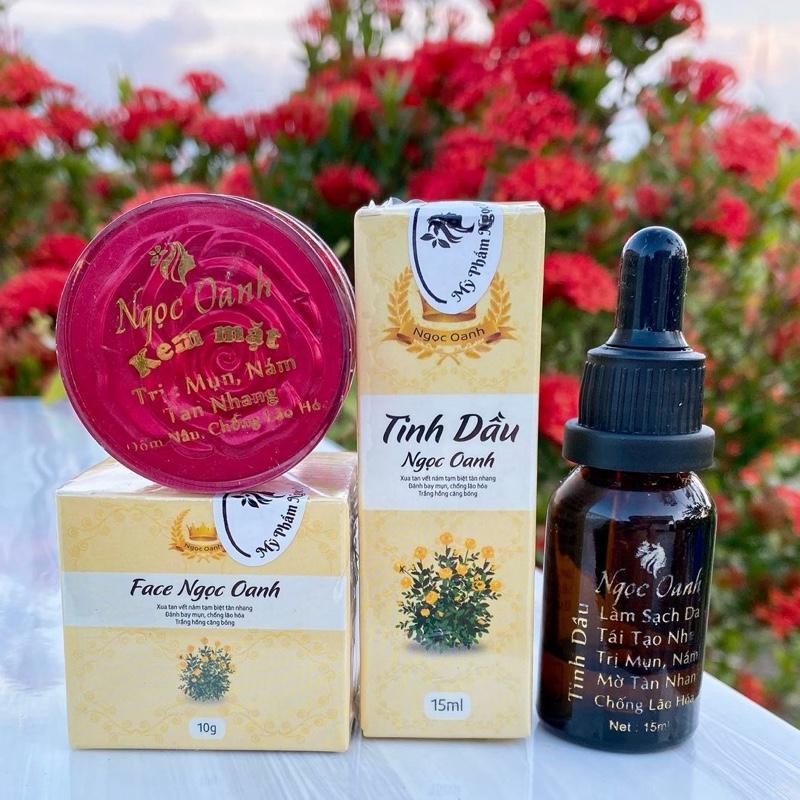  Combo Kem Ngọc Oanh   tặng 1 mặt nạ ngẫu nhiên +1 bịch bông tẩy trang   