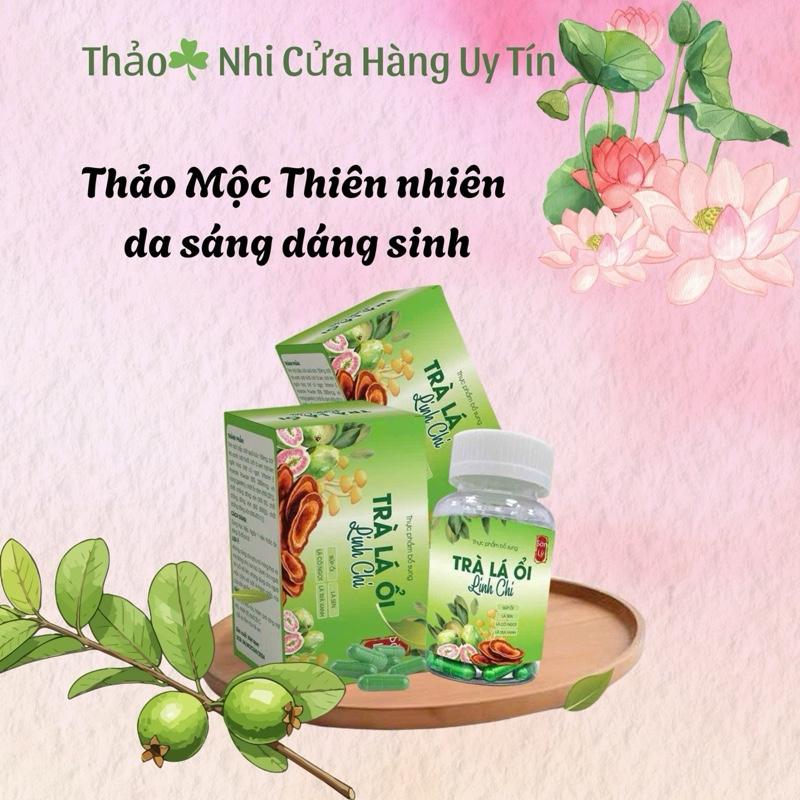 Viên uống Trà T,mộc Lá Ổi Linh Chi hỗ trợ bổ sung vitamin Ctea Thực phẩm bổ sung tea dưỡng nhan
