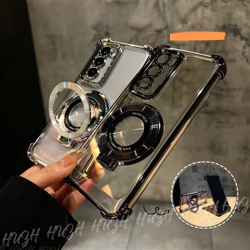 Suitable for anti-fall four-corner airbag Reno12pro transparent with magnetic bracket Reno12 full-cover lens film
