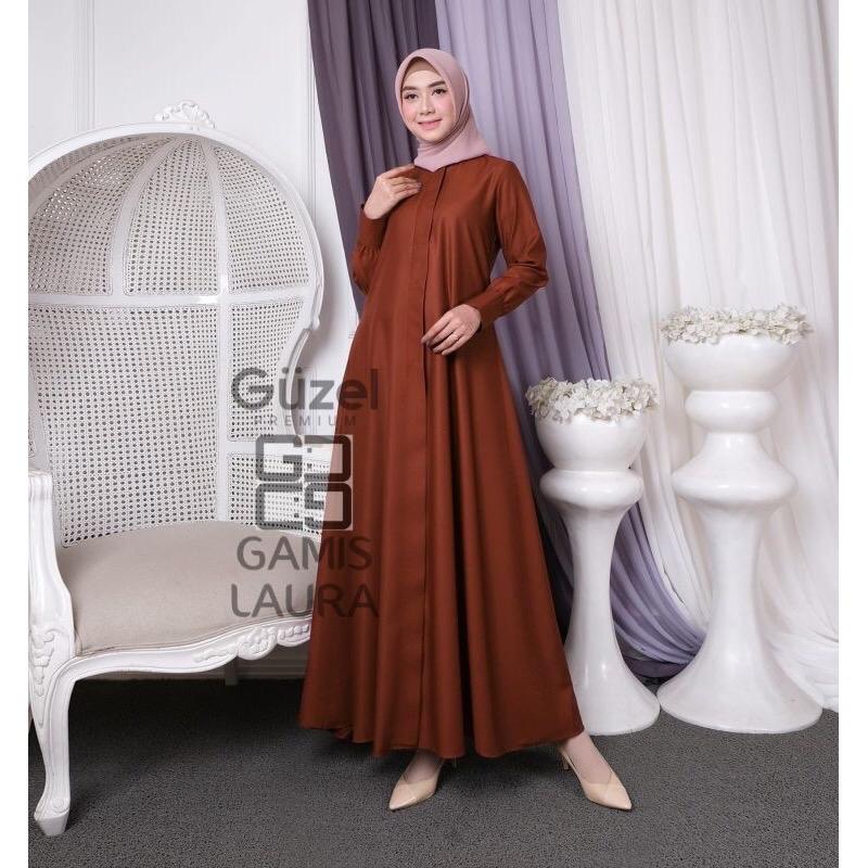 Gamis madina laura katun premium toyobo elegant Muslim Wanita 1