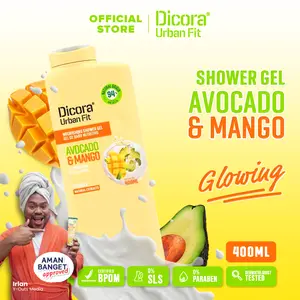 Dicora Shower Gel Avocado & Mango 400ML | Sabun Mandi Cair Menghidrasi & Menutrisi Kulit Bersinar