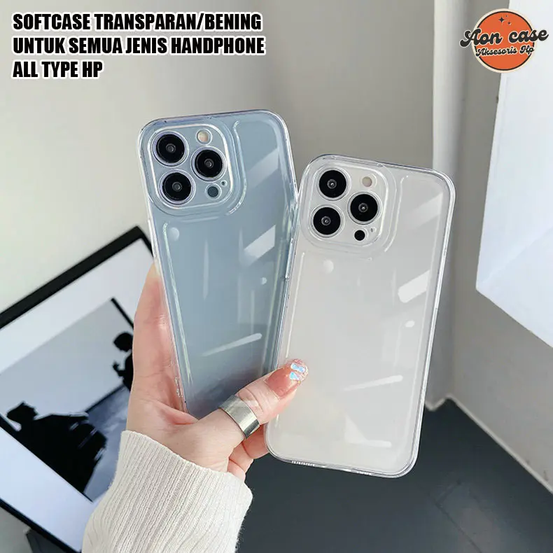 Casing Clear Lentur Case Transparan Bening Polos untuk Semua Tipe Handphone Anti Crack Anti Kuning - Casing Bening 0