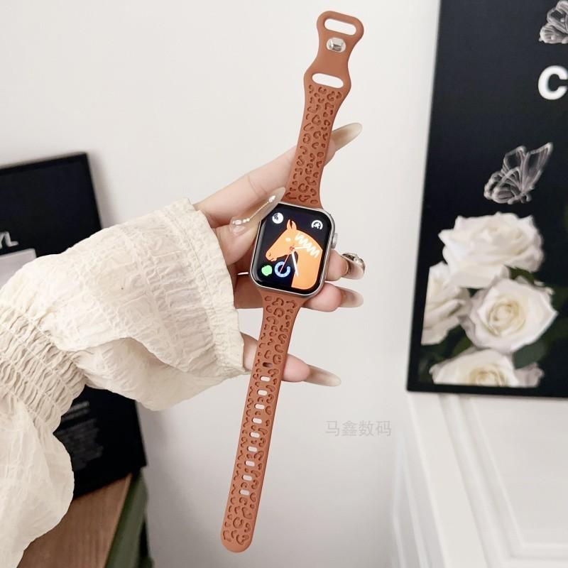 Lucu Slim Strap for Apple Watch Ultra 2 49mm 46mm 45mm 41mm 44mm 40mm 42mm 38mm iwatch Series 10 9 8 7 6 SE/2 5 4 3 2 1 Soft Sport Silicone Rubber Band Belt Accessories Tali Jam Tangan Smartwatch I8 Pro Max I9 T800 Ultra S8 S9 Ultra 8 MAX 9 PRO S20 T500 7
