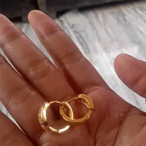 PERHIASAN WANITA ANTING CLIP TITANIUM PERMATA CANTIK ROSE TERBARU ANTI LUNTUR ANTI KARAT MEWAH