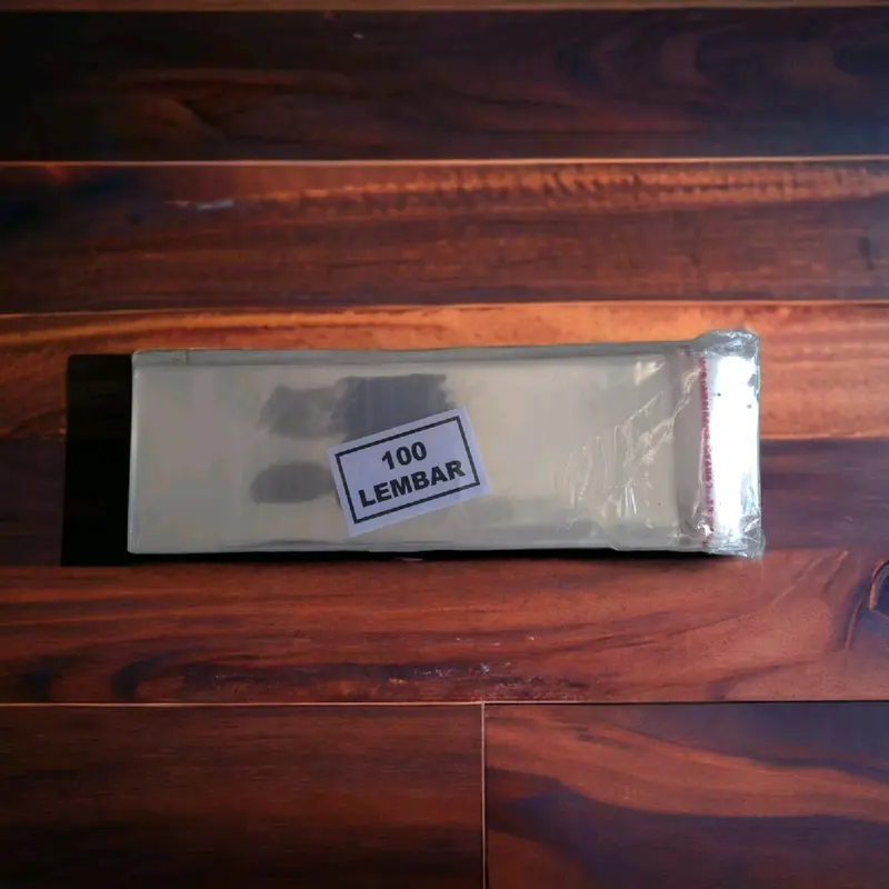 PLASTIK OPP MURAH UK 7 x 15 TEBAL 17 MIC ISI 100 PCS - PLASTIK OPP LEM 3