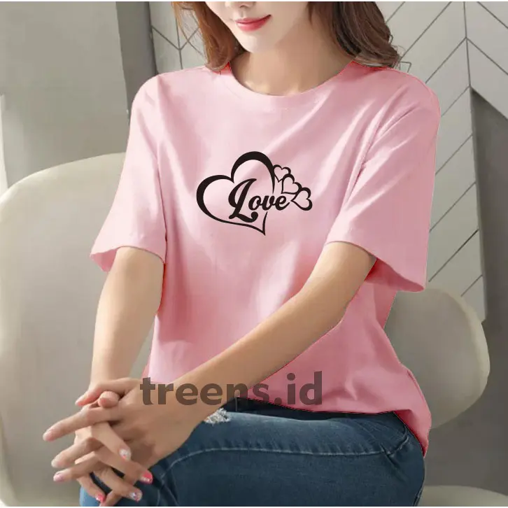 KAOS OBLONG WANITA /BAJU KAOS ATASAN WANITA LOVE4 / T-SHIRT WANITA LOVE4 2