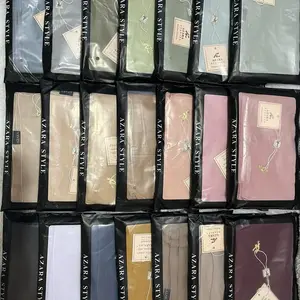 Hijab  (5 pcs + gratis 1pcs kado spesial ) paris premium mental logo AZ packing pouch Facial Segi Empat