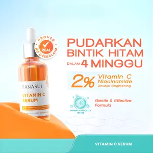 HANASUI Serum Vitamin C Mencerahkan & Pudarkan Bintik Hitam 2% Niacinamide 1% Betadine XX336