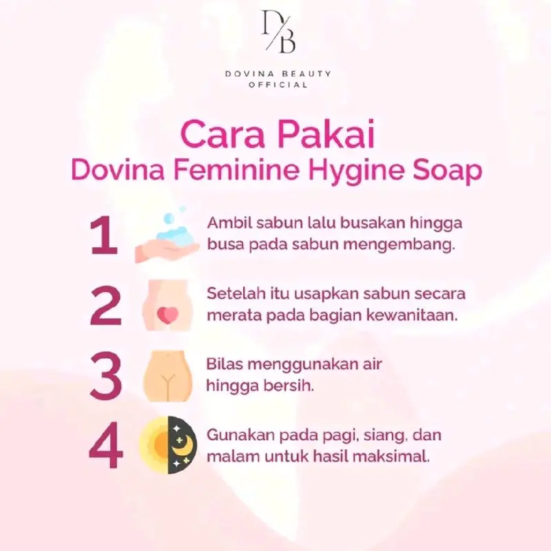 DOVINA FEMININE SOAP SABUN KEWANITAAN Dengan Extra Sirih Dan Manjakani 4