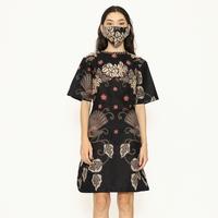 Gambar Batik Etniq Craft Ambika Midi Dress Batik Set Masker-Black - L dari Batik Etniq Craft Kota Bekasi 1 Tokopedia