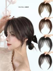 8インチ ショートストレート前髪ウィッグ、自然な仕上がりのふんわり合成エクステ、女性用、日常使いに最適