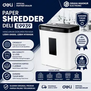 DELI E9939 Paper Shredder / Penghancur Kertas Cross Cut DELI E-9939