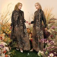 Gambar Shirin Zein - Gamis Lebaran Terbaru 2026 Bahan Silk Premium Mewah Elengan - Vintage Black, S dari Shirin Zein Store Kab. Pati 1 Tokopedia