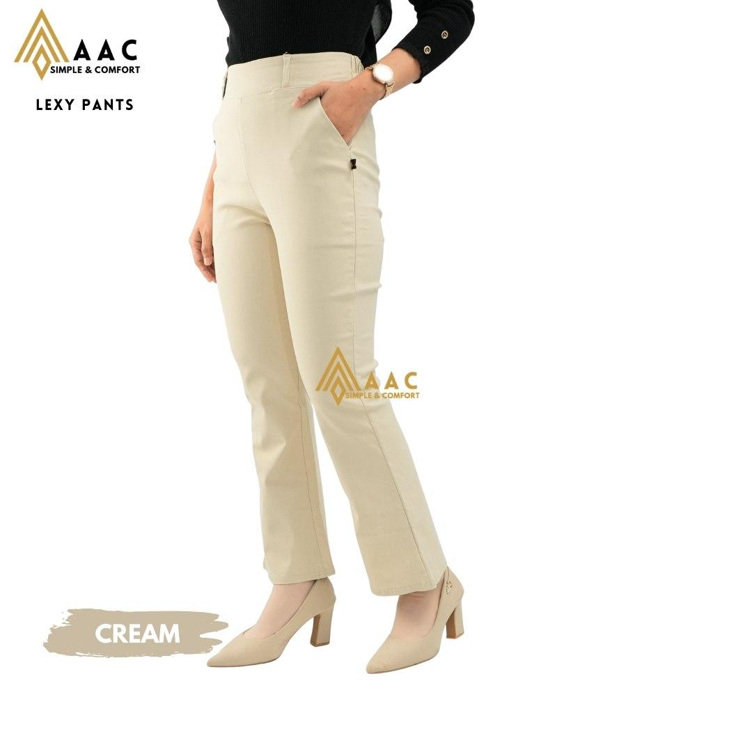 AAC Lexy Pants Cutbray Petite Celana Wanita Soft Jeans Stretch Nyaman Highwaist