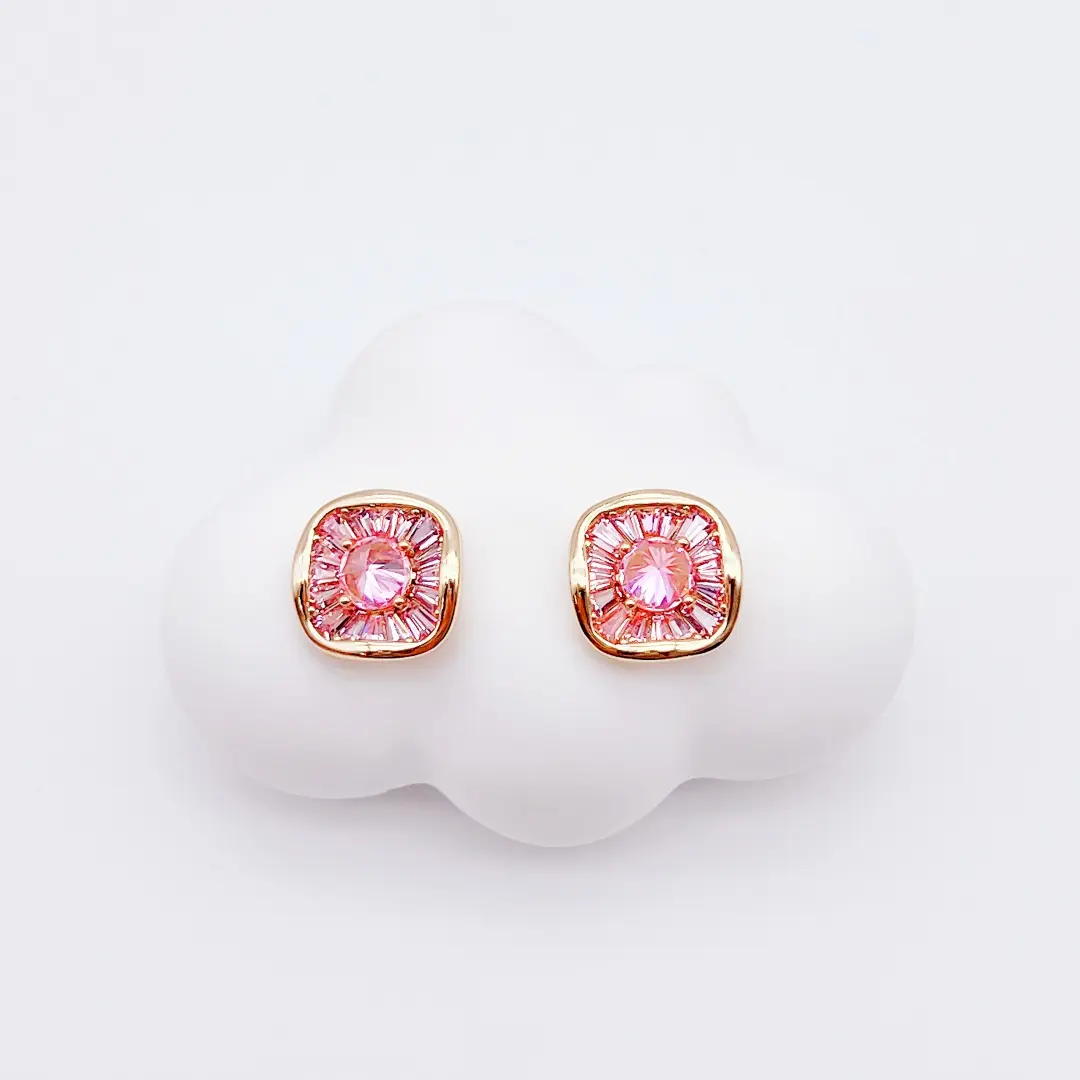 Bông Tai Đinh tán Nút Zircon, Thiết Kế Tinh Tế Nhỏ Và Đẹp, Unisex