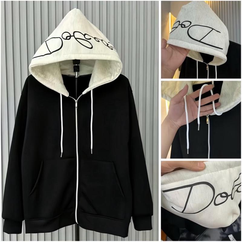  Áo Khoác Nỉ Hoodie Mũ Trắng in chữ họa tiết Chất nỉ bông dày dặn hottrend Nam Nữ Sang Xịn 