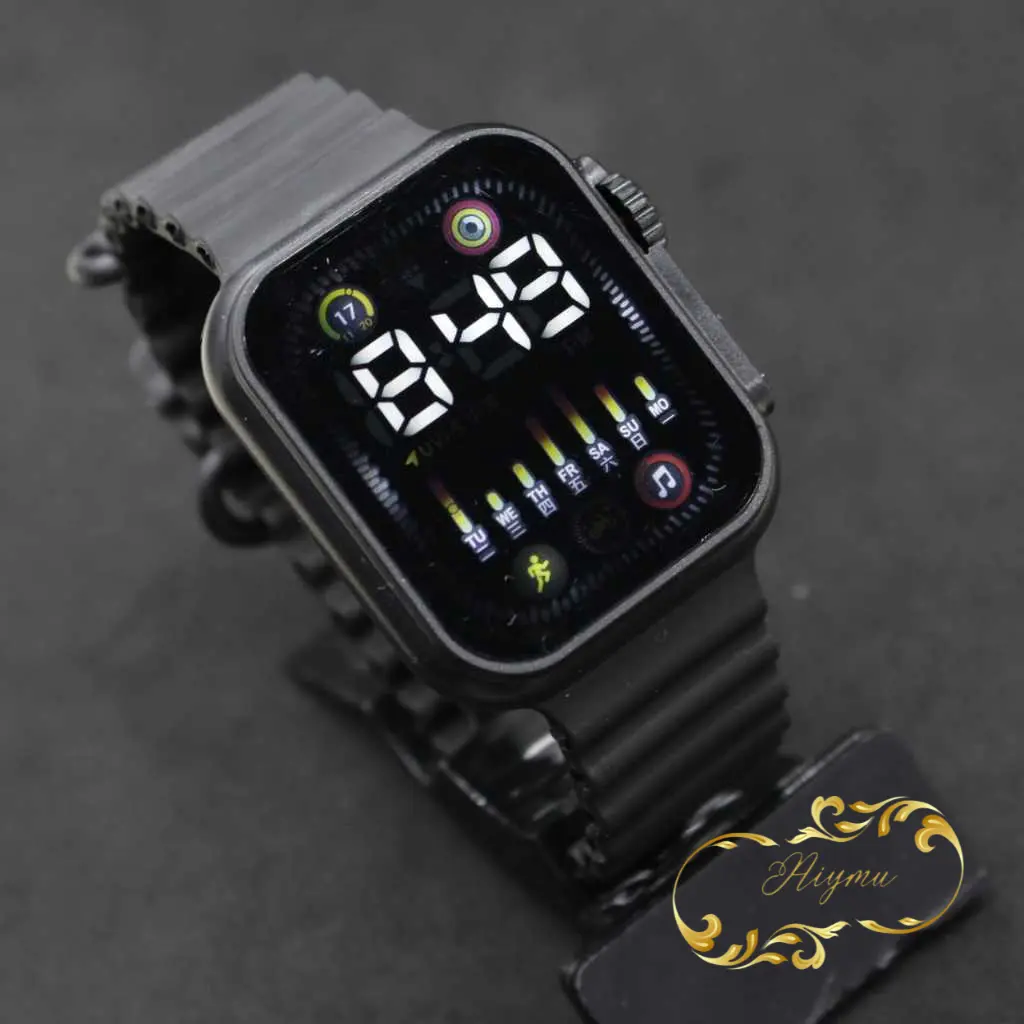 Jam Tangan Wanita LED Watch Ultra DIGITAL SPORT Tali Rubber Warna Murah Digital