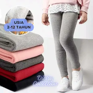 Legging Kaos anak Polos / legging panjang anak perempuan / Celana adem nyaman u/k Usia 2-12 Tahun Rayon