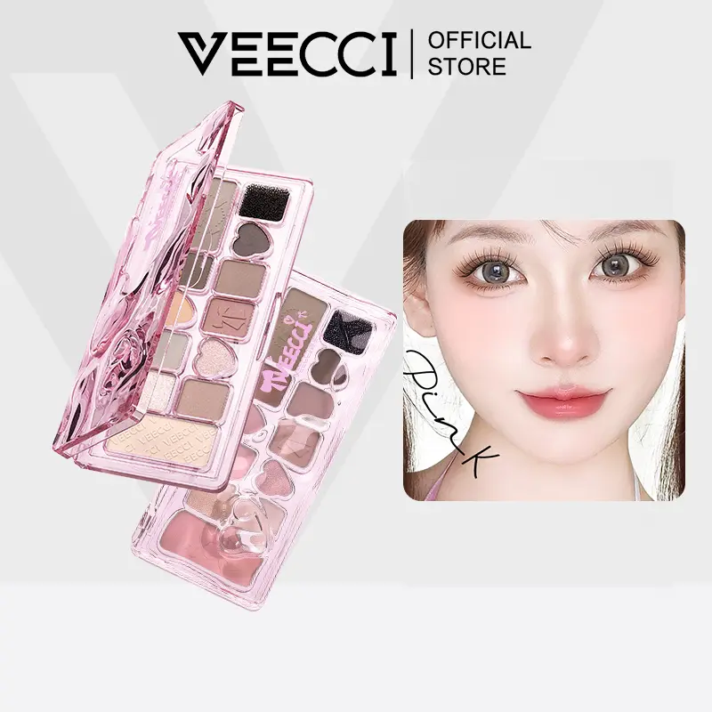 VEECCI eyeshadow Matte Shimmer Eleven colors Multipurpose Portable eyeshadow palette 9.3g ethereal eyes
