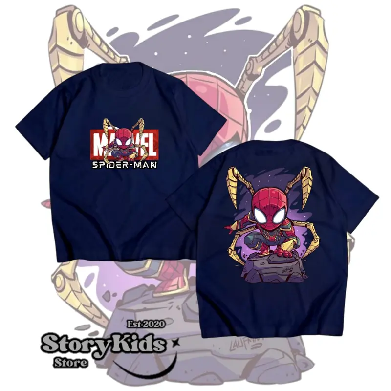 Kaos Baju T-Shirt Anak Laki Laki Marvel Spiderman Cotton Combed 30s  - Fashion Kids 3