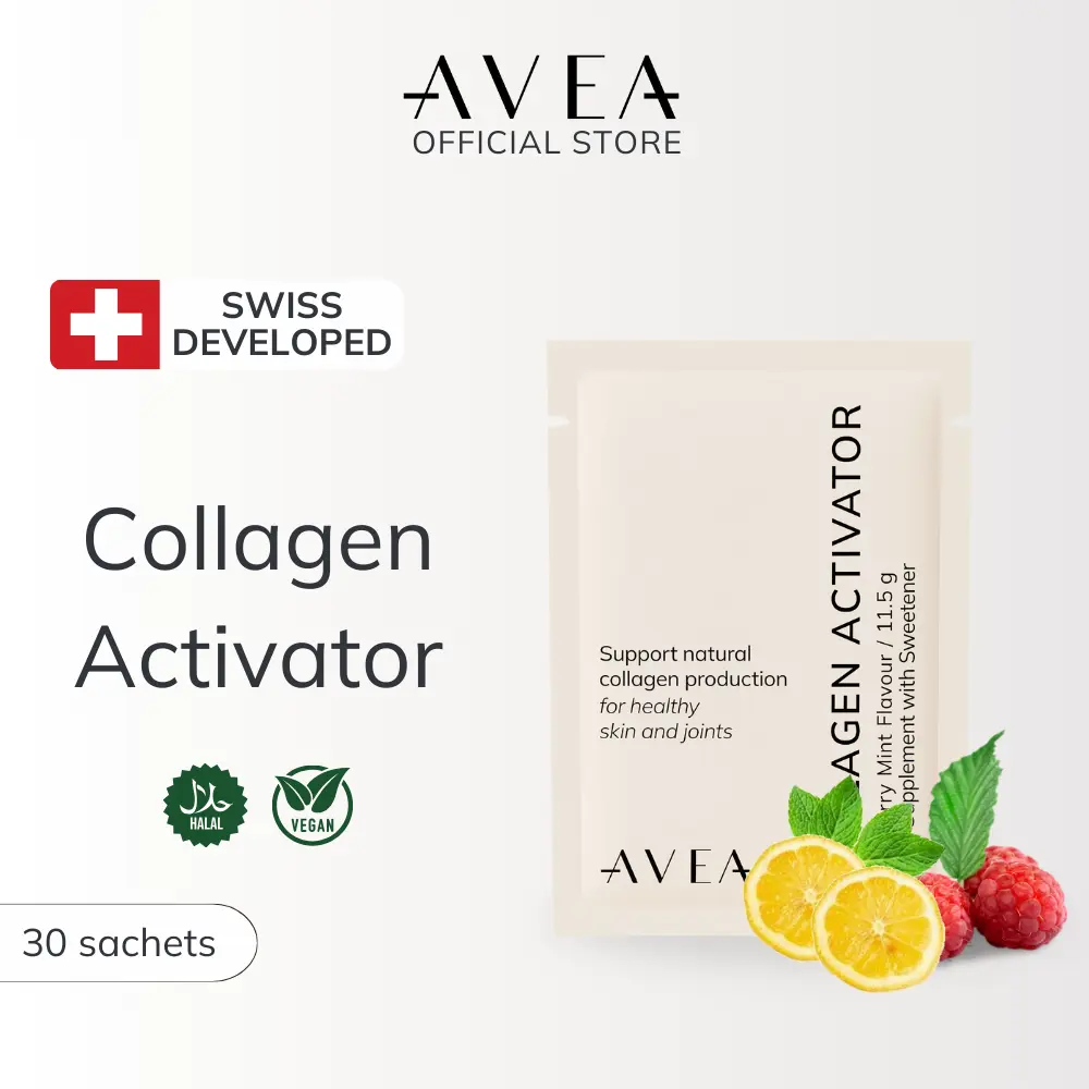 AVEA Collagen Activator (30 sachets) Collagen Drink | Collagen Supplement | Developed in Switzerland | Made in Swiss