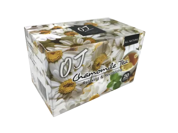 OJ Organic Chamomile Herbal Leaf Tea, Caffeine Free Supports a Good Night’s Sleep, 20 Tea Bags