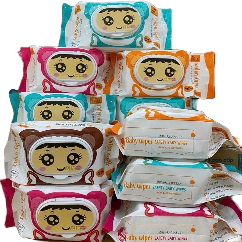 ￼[Giá sỉ ]Thùng 10 gói  khăn ướt gấu không mùi (mix màu)625 gram 0