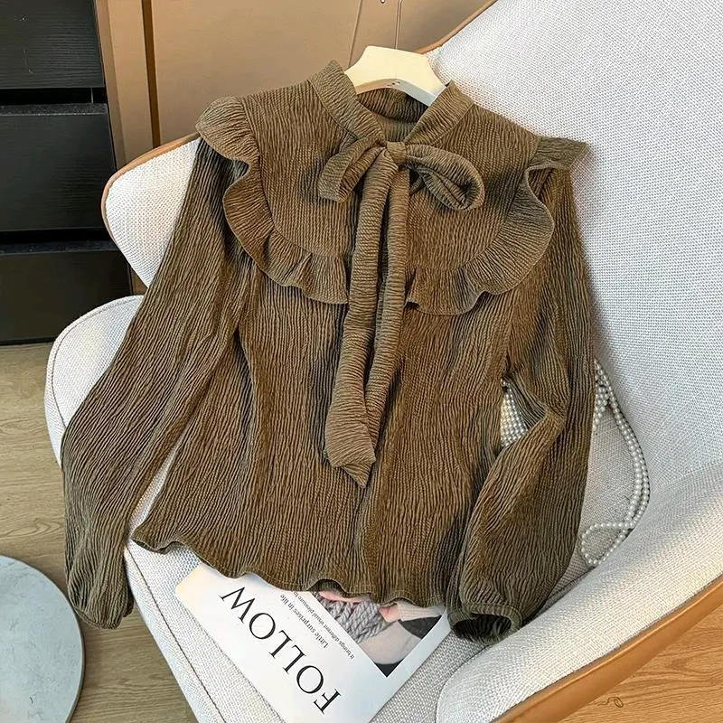 [MIS2013]  Baju Atasan Blouse Model Vintage Tali Pita dan bahan katun rayon Rempel