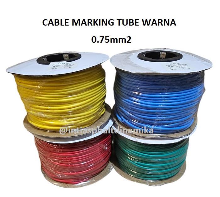 Terlaris Marking Tube Cable Marker Cable Tubing Putih Doff Merah Kuning ...
