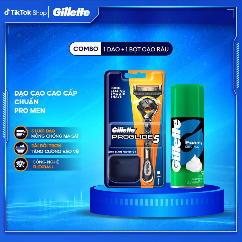 Mua 1 tặng 1 Dao Cạo Nam GILLETTE Tặng Bọt Cạo Râu GILLETTE Chai 175G hương ngẫu nhiên