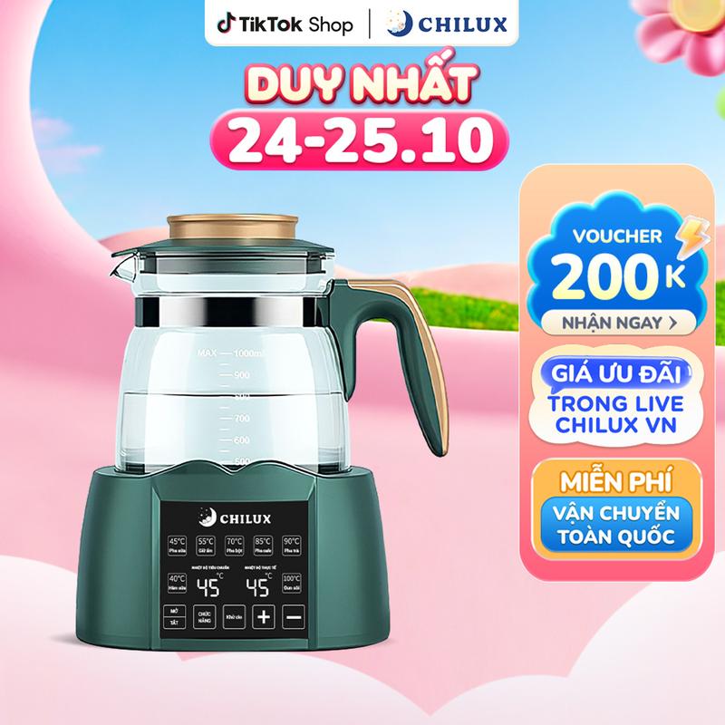 Máy đun nước pha sữa CHILUX đa năng, hâm sữa đúng nhiệt độ, giữ ấm suốt 24H, đun nước khử clo