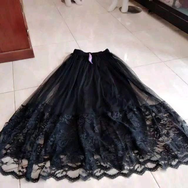ROK RENDA TERBARU WANITA PANJANG DEWASA FULL FURING TEBAL ANTI NERAWANG ...