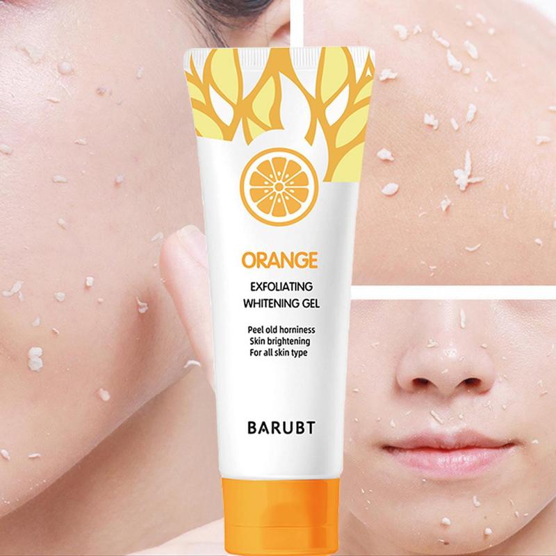 Gel Tẩy Tế Bào Chết & Làm Trắng, Oange, Tẩy Tế Bào Chết & Dưỡng Ẩm Làm Trắng Làm Sạch & Loại Bỏ Mụn Trứng Cá Kem Trị Mụn Đầu Đen Chăm Sóc Cơ Thể & Mặt