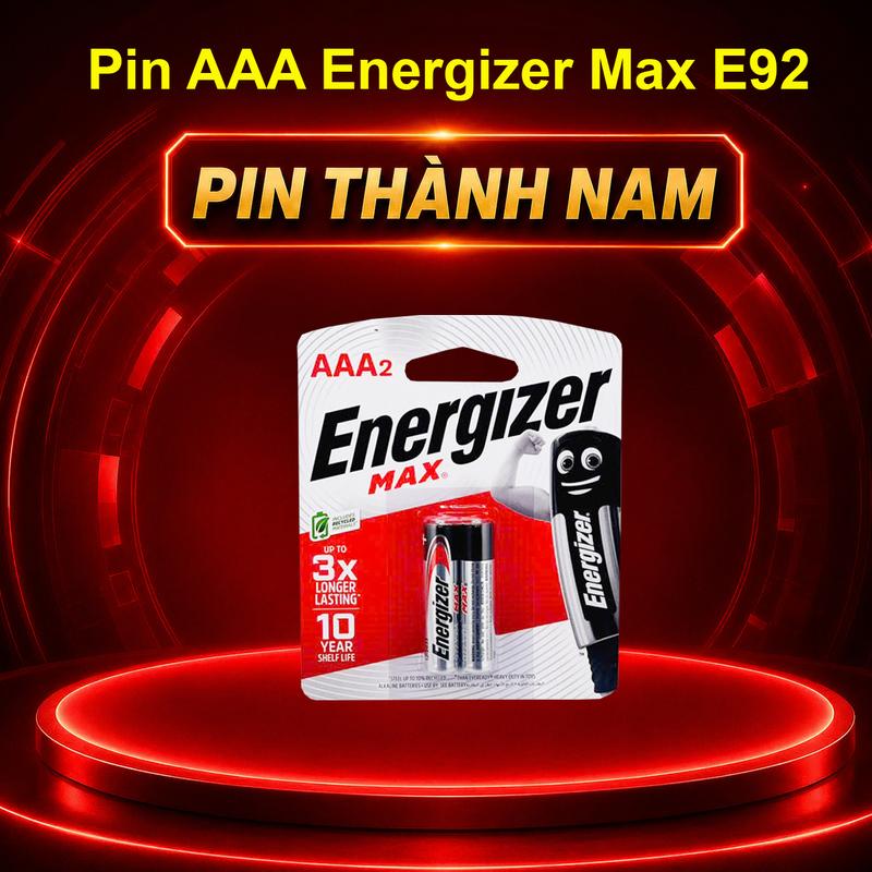 Pin AAA Energizer Max E92 Vỉ 2 Viên Thay Remote Điều Khiển Điều Hoà , Tivi