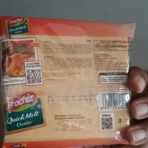 Prochiz Quick Melt Slice 85 gr isi 5 slice keju lembaran cheedar
