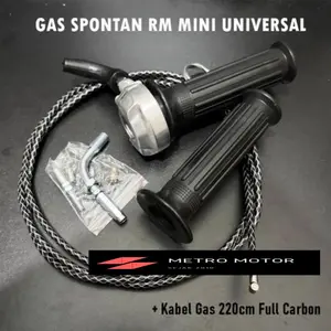 GAS SPONTAN RM MINI + KABEL GAS PANJANG 190CM universal I SEMUA MOTOR MATIC BEBEK MOGE Nmax Pcx Beat Vario Scoopy Revo