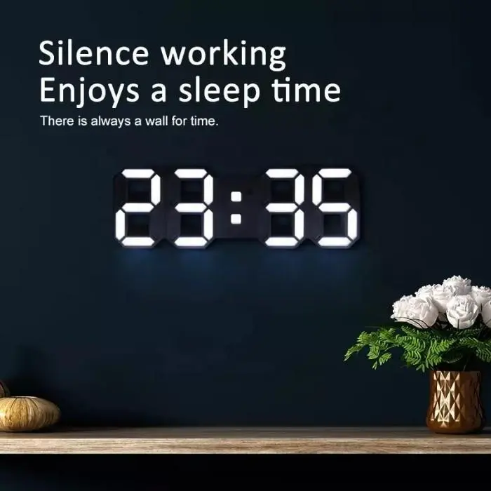 JAM DINDING DIGITAL LED/JAM MEJA-ALARM-SUHU/JAM 3D BESAR MODERN 2