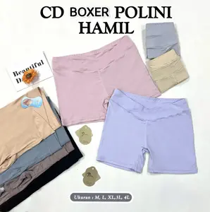 Celana Dalam Boxer Bumil Bersalin 6-3 Pcs Pinggang Rendah Tanpa Tekanan Perut Jumbo Cd Ibu Hamil Nyaman