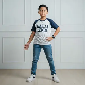 Celana Jeans Panjang Anak 8-14 Tahun Unisex Stretch SIimfit Model Pensil