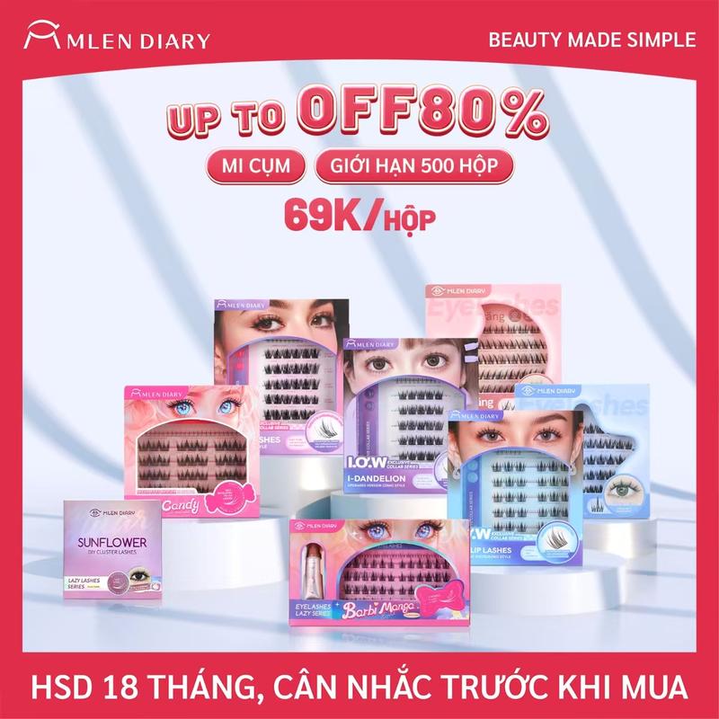 【UP TO OFF85% Mlen Diary - Mi Giả HỘP NHỎ Các Loại - Có Thể Tái Sử Dụng Được Nhiều Lần - Gân Mỏng Không Cộm Mắt - Nhiều Kiểu Dáng Để Lựa Chọn - Baby Manga - Mi giả Hoa Hướng Dương - BST Galaxy Box Mi Stars, Mi Moon, Baby Candy