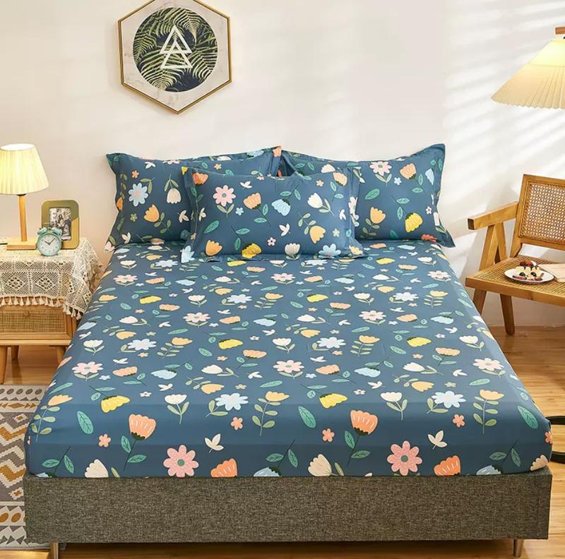 Product Introduction of Pure Cotton Fitted Sheet and 2pcs Pillowcases Kids Mattress Cover Protector Four Corners with Elastic Band 16 Sizes 100% Cotton 18